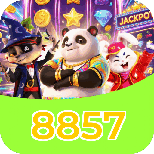 Interface do aplicativo 8857 mostrando jogos disponíveis no iOS e Android